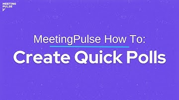 MeetingPulse How To: Create Quick Polls
