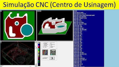 Simulação CNC (Centro de Usinagem) 2D/3D - Software CNC Simulator 4.5