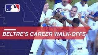 Watch all of Adrian Beltre's career walk-off moments