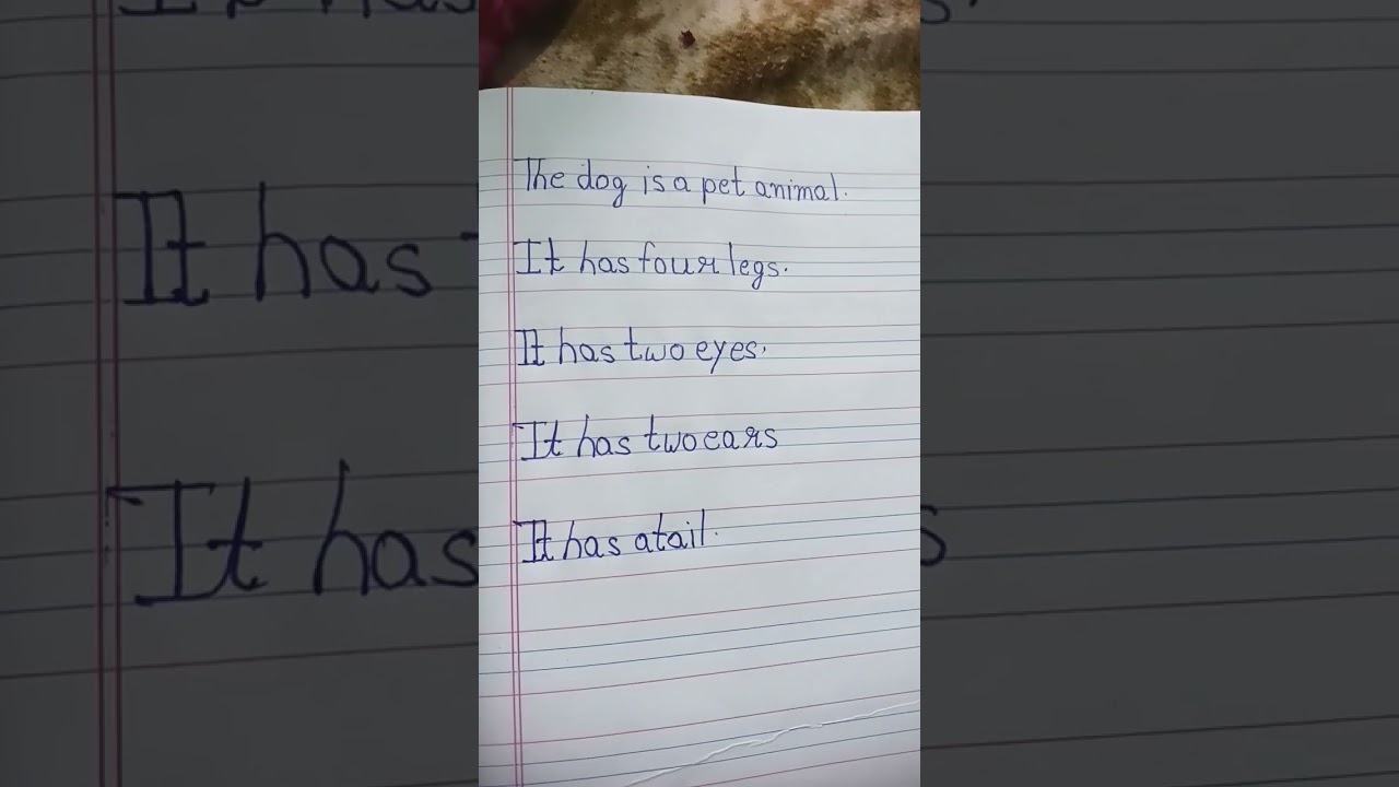 The. dog. on 5 lines