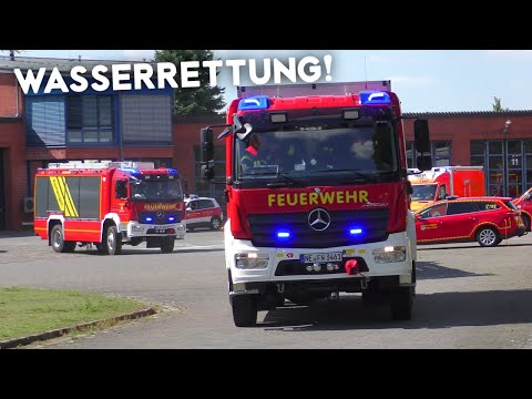 [PERSON IM RHEIN!] - Großalarm für die Kräfte von Feuerwehr und DLRG in DORMAGEN | Einsatzfahrten