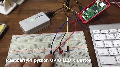RaspberryPI python GPIO LED x Button