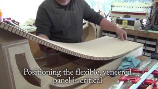 Visit my web site - http://www.noboringfurniture.com This revised video shows the process involved in making arched top cabinets 