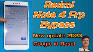 How To Frp Lock Unlock Redmi Note 4 | Gmail Account Bypass | Android 11 (2023)