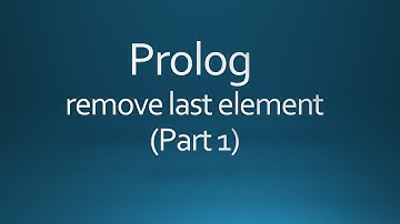 prolog remove last element (Part 1)