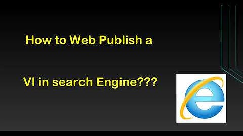 Labview web Publishing tool