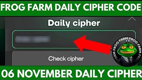Frog Farm Daily Cipher Code 6 November   Frog Farm Daily Cipher Code Today   Frog Farm Cipher Code