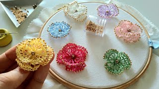 프랑스자수 l 레이스 입체꽃자수 Lace three-dimensional flower embroidery