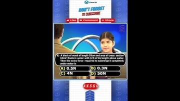 Fluid Pressure || IIT&JEE Questions NO 08 || IX Class