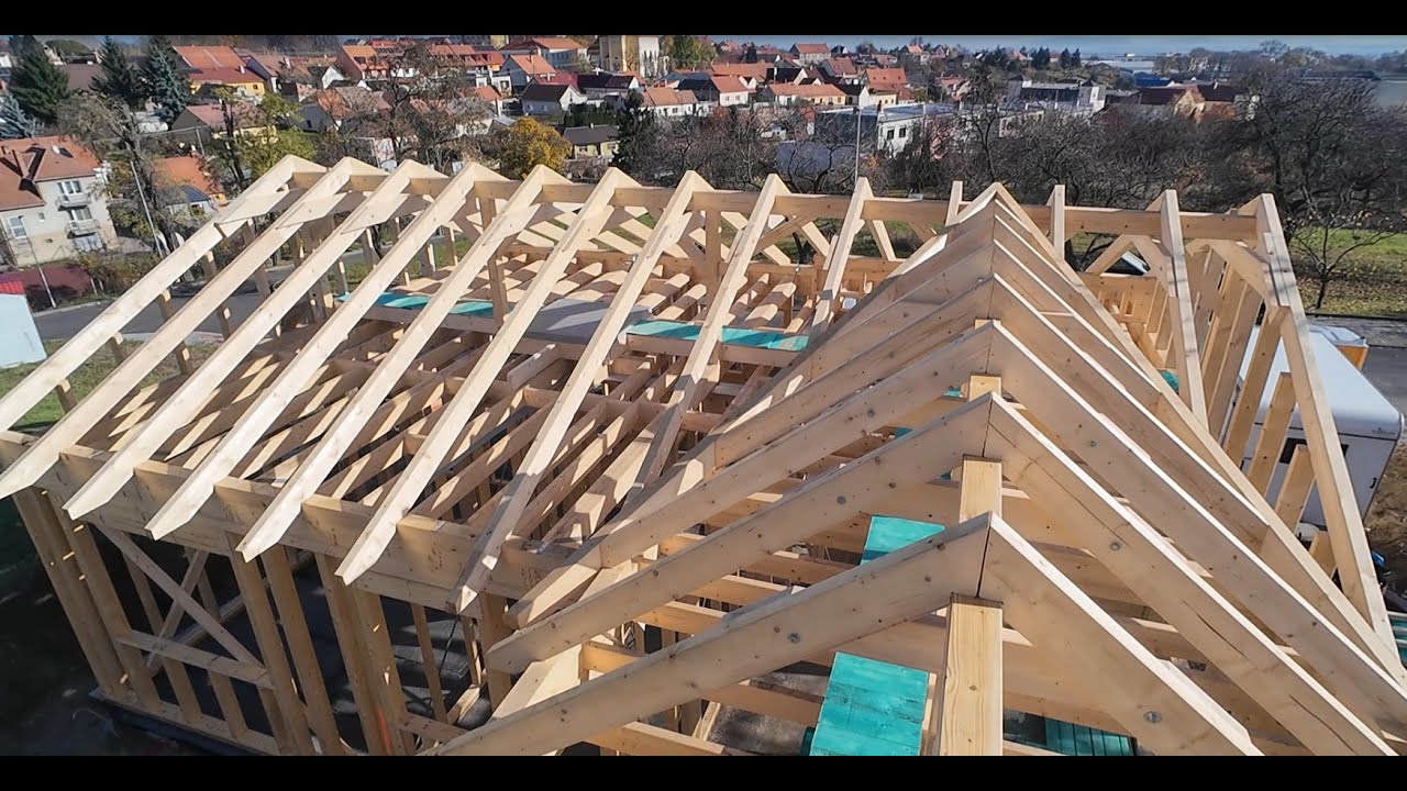 Dřevostavba Miroslav - strop a krov