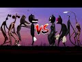 Light head army vs cartoon dog army vs cartoon cat army vs siren head army