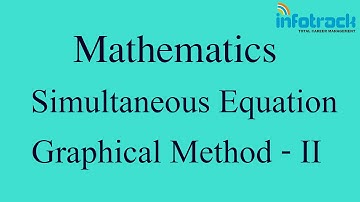 Maths: Simultaneous Equation : Graphical Method - Part II.