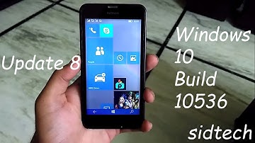 Windows 10 Mobile Update 8 Build 10536/10536.1004 on Lumia 630