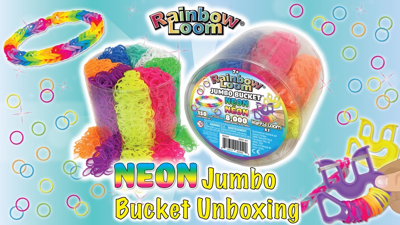 Neon Jumbo Bucket Unboxing by Rainbow Loom® 