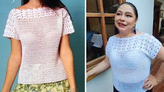 #tutorial BLUSA "Azucena" a #crochet #Viral