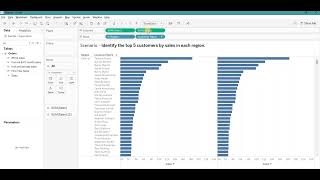 Tableau Interview -  Identify the top 5 customers by sales in each region.