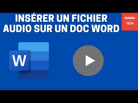 Vidéo: Comment insérer un fichier WAV dans un document Word ?