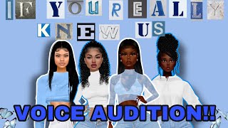 If You Really Knew Us| Voice Audition | Imvu Voice Over Series