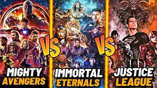 Avengers Vs Eternals Vs Justice League  Who Is More Powerful Team  Superduper Verse