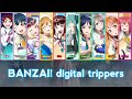 BANZAI! digital trippers by Aqours ft Hatsune Miku [Color Coded/Romaji]