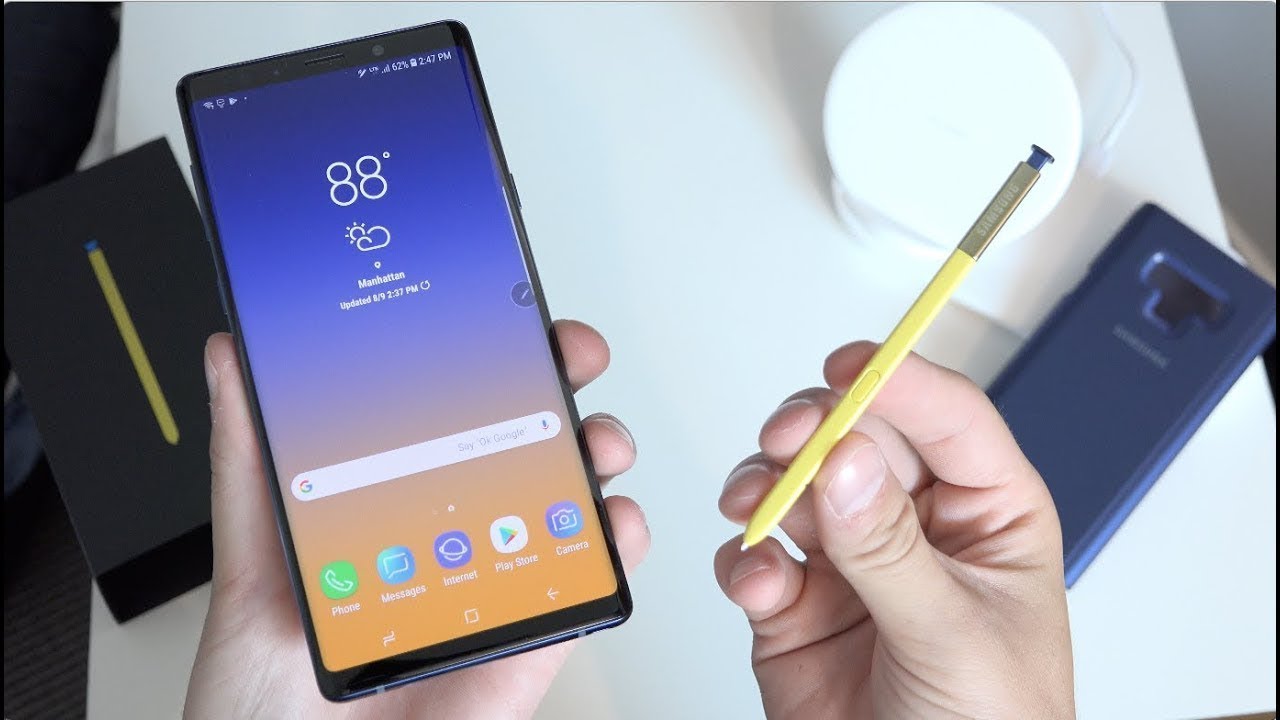 فتح صندوق جالكسي نوت 9 Unboxing Galaxy Note 9 Youtube