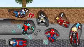 i FOUND Buried SUPERHEROES in Minecraft
