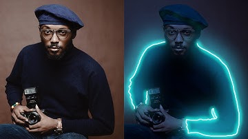How to Create Glowing Lines on Portrait Image - Photoshop Easy Tutorial