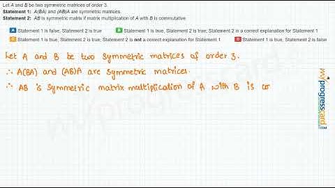 Let A and B be two symmetric matrices of order 3