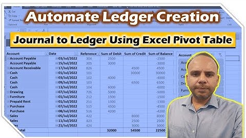 General Journal to Ledger in Excel | Simple Pivot Table Method | Post General Journal Entries easy.