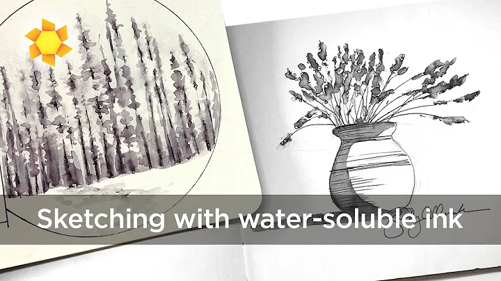 Techniques for sketching with water soluble ink