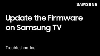 Update the software on Samsung smart TV