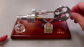 Stirling Engine Demo with Temperature Measurements