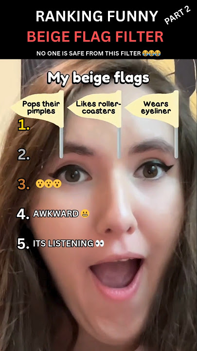 Funny Beige Flag Filter REACTIONS Part 2 #shorts #funny