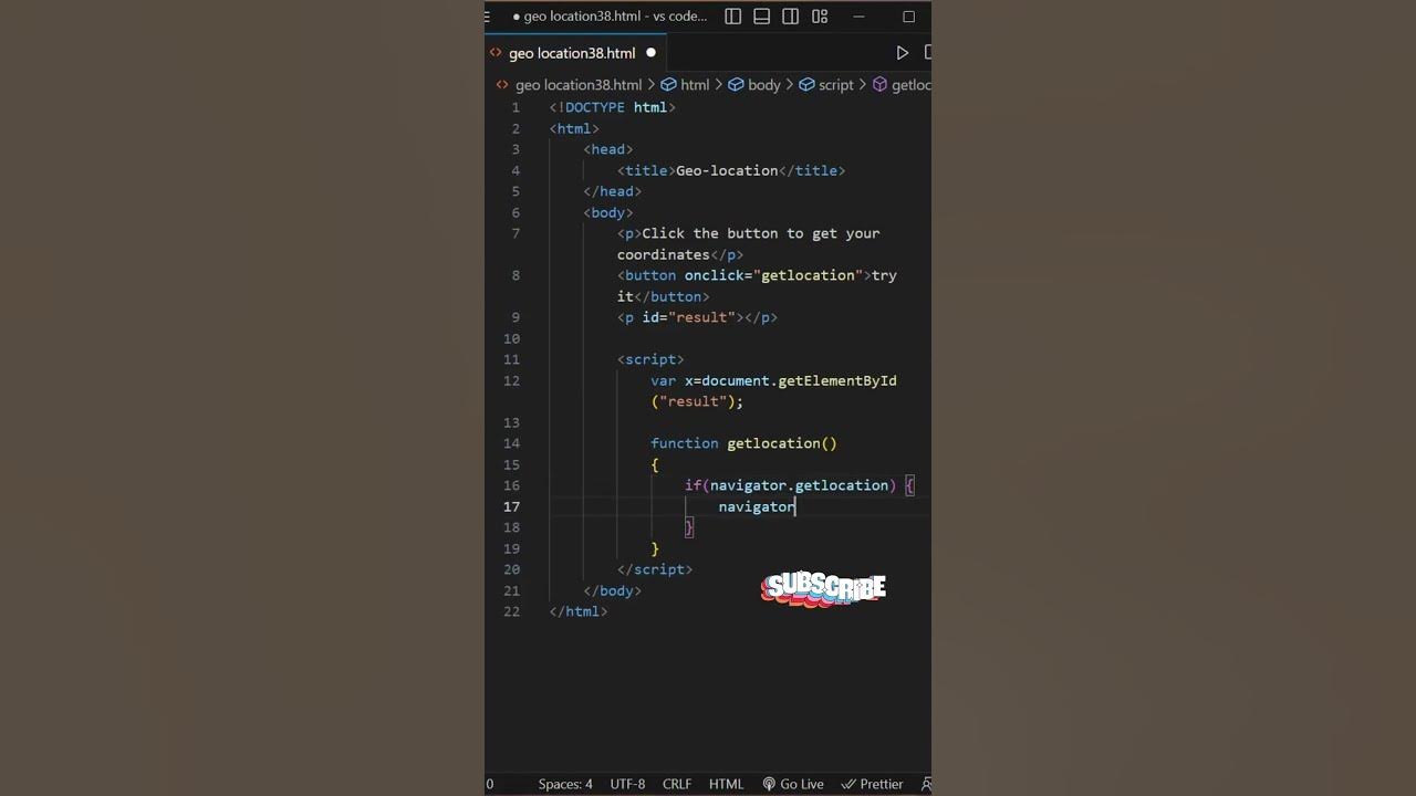 🧑🏻‍💻 how to Make Geo Location html viral coding html geolocation