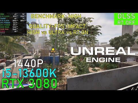 Aftertime Demo [Unreal Engine 5] (High, DLSS, RT Off): RTX 3080 + 13600K 5.1GHz - 1440P