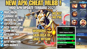 CHEAT ML AUTO AIM ｜｜ MOD MENU MOBILE LEGENDS 2025 ｜｜ AUTO AIM ALL HERO + MAP HACK + UNLOCK ALL SKIN
