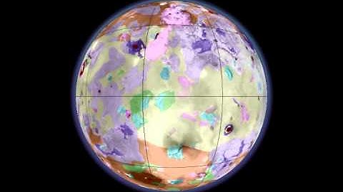 Rotating Globe of Io Geology
