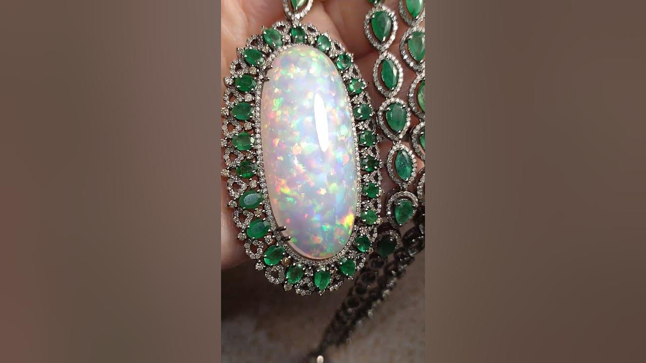 Гигантский Опал Арлекин в Изумрудах и Бриликах 🐉💚👑 Скриншот Вотсап+7 ...