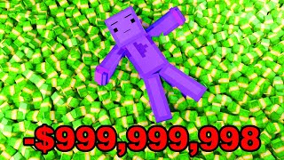 I Spent $1,000,000,000 In 12 Hours - simulated by Minecraft