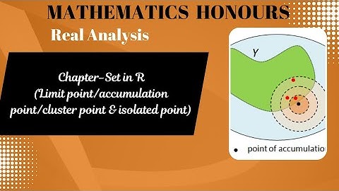 LIMIT POINT|| ISOLATED POINT|| Real Analysis|| Asish sir