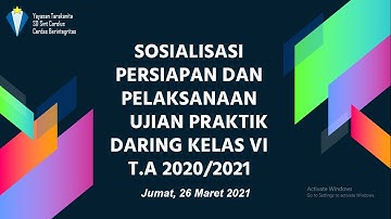 Sosialisasi Ujian Praktik Kelas 6 Tahun Pelajaran 2020/2021