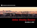 Online Viewing Session - Dec. 5, 2020