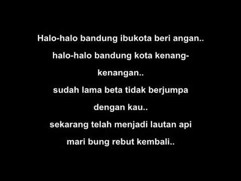 Gambar Lirik Lagu Halo Halo Bandung