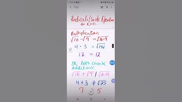 Radical/ Surds Operations rules.