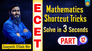 ECET MATHEMATICS SHORTCUT TRICKS PART - 12 || SAIMEDHA KOTI