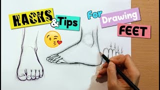 ❤ HACKS & Tips for Drawing Feet ❤ ARTIST LIFE HACKS ❤ Tutorial ❤