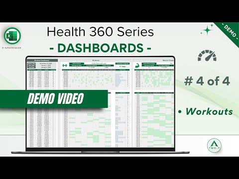 Health 360 Series Dashboards: Workout Tracker - Demo - Excel Template