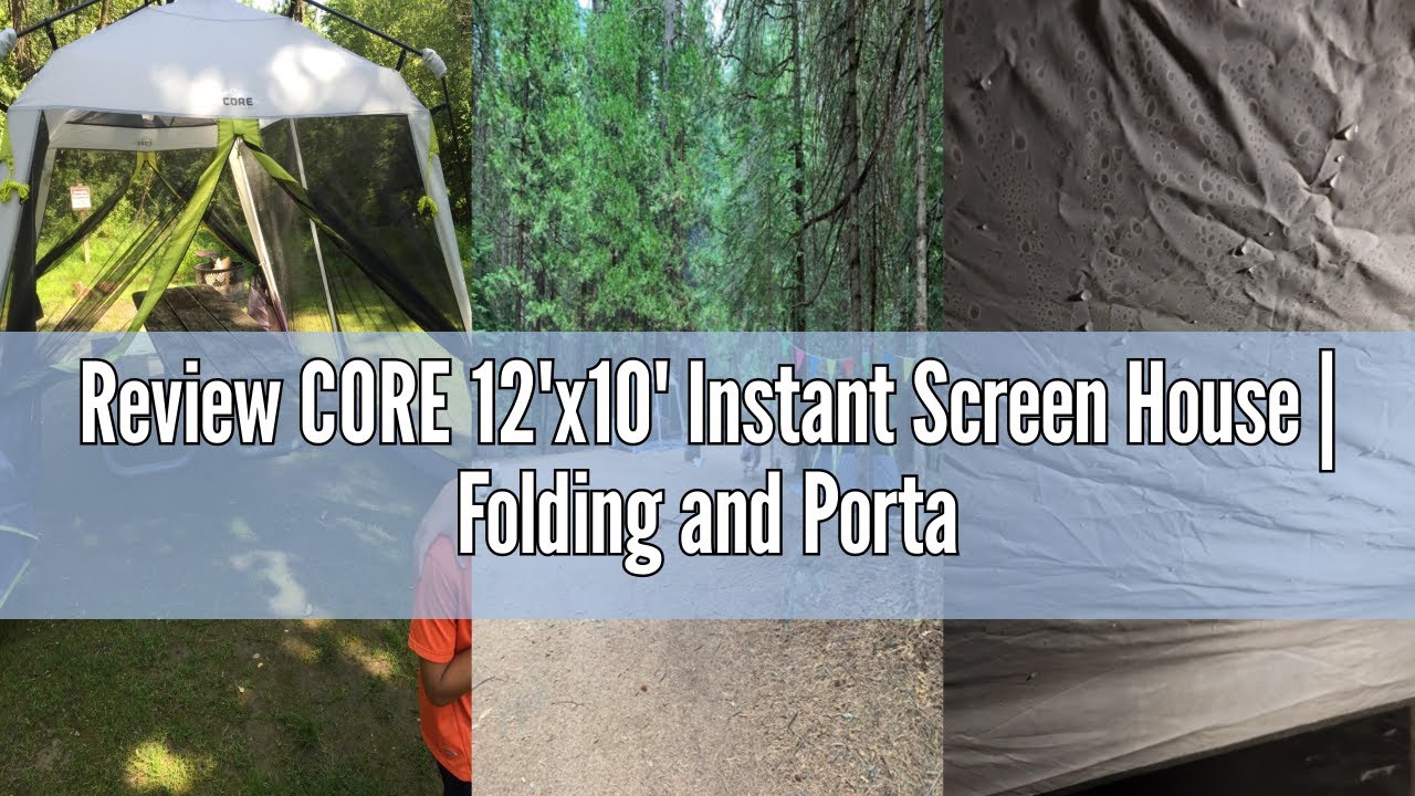 Review CORE 12'x10' Instant Screen House | Folding and Portable Large Pop Up Canopy Shelter with Inc