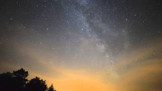 Afternoon clouds, sunset and magnificent Milky Way summer night time lapse 20140724
