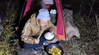 骑行陕西南部农村，吃上当地特色小吃花生稀饭，面皮，米糕 #回家过年 #一个人 #户外露营 #生活记录
